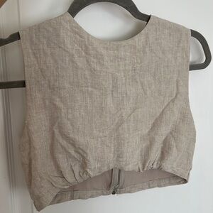 DISSH linen crop top